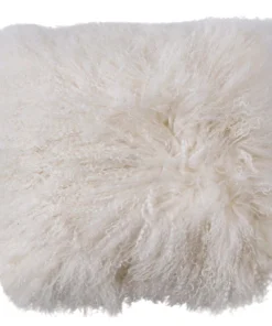 Scout House Mongolian Sheepskin Cushion - White 40 Cm Gifts