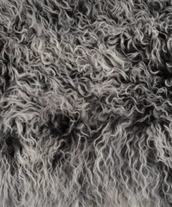 Scout House Mongolian Sheepskin Cushion - Charcoal 40 Cm