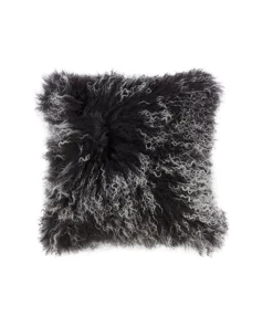 Scout House Mongolian Sheepskin Cushion - Charcoal 40 Cm