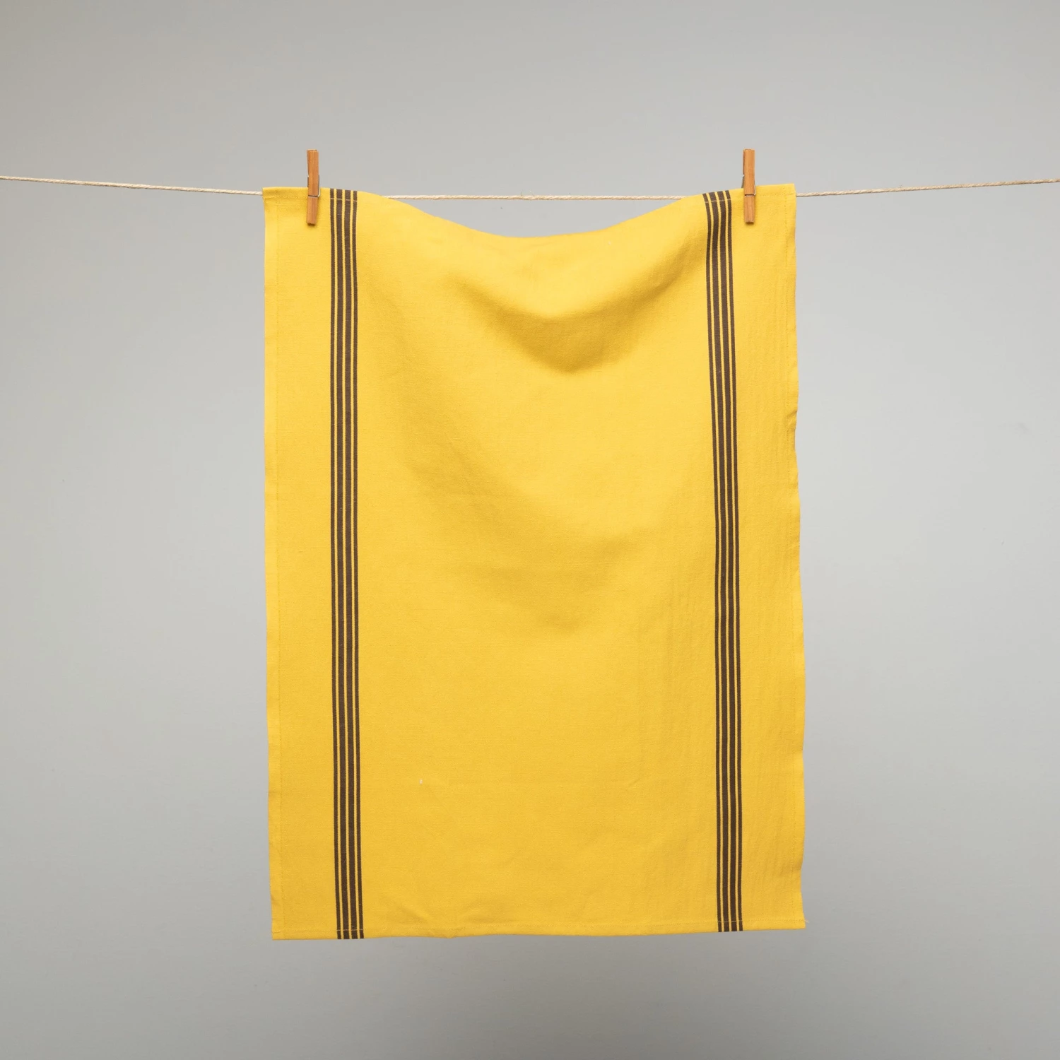 Homewares French Cotton & Linen Tea Towel Turmeric With Brown Stripes By Charvet Editions 3 Homewares French Cotton & Linen Tea Towel Turmeric With Brown Stripes By Charvet Editions