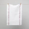 French 100% Cotton With Red Who Washes Tea Towel By Charvet Editions Homewares